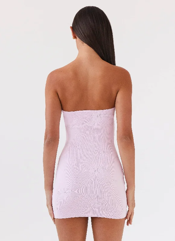 Ashton Strapless Knit Mini Dress - Pink