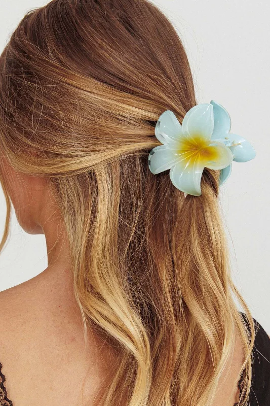 Ayni Frangipani Claw Clip Blue