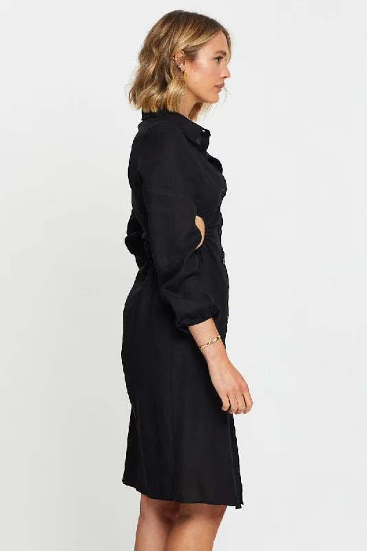 Black Mini Dress Long Sleeve