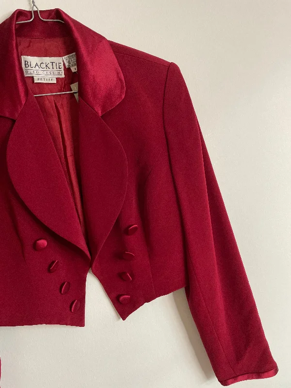 Burgundy Short Tuxedo Jacket