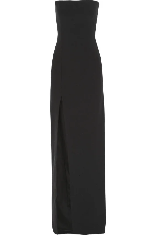 Black Seiler Strapless Stretch¶ð Cady Gown