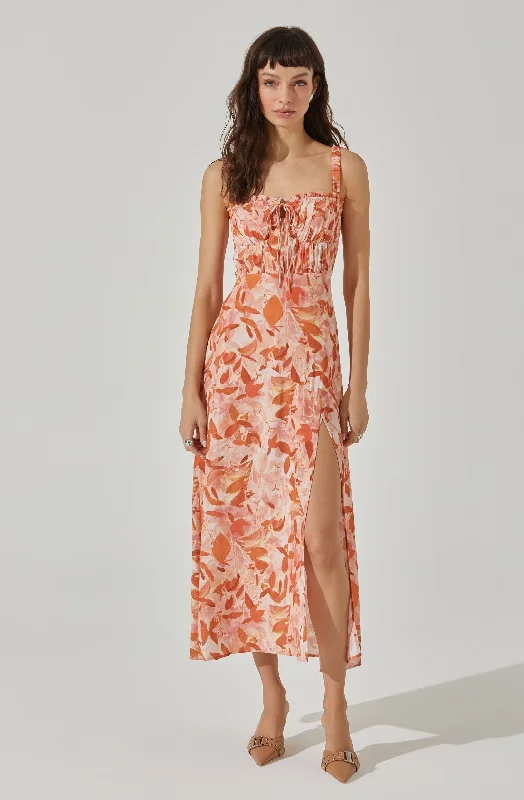 Coral peach floral / XS