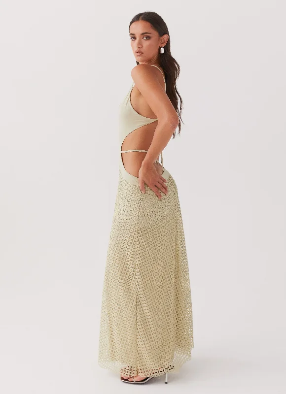 Enchanted Melodies Maxi Dress - Sage