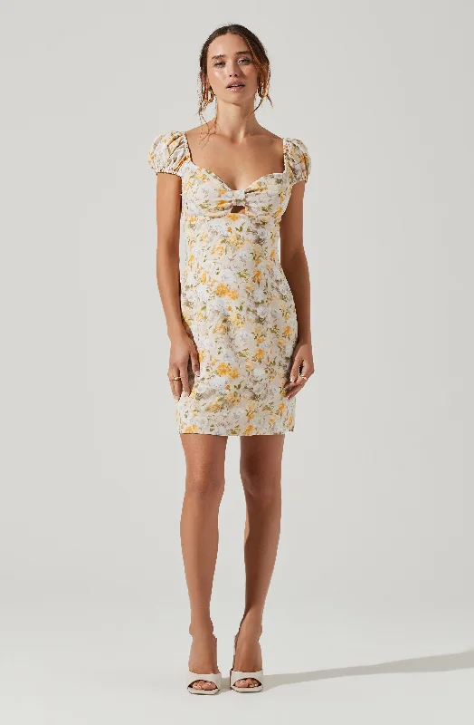 YELLOW MULTI FLORAL / XS