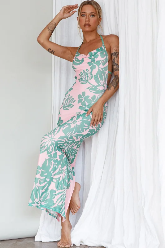 Fiji Feeling Midi Dress Tropical Pink