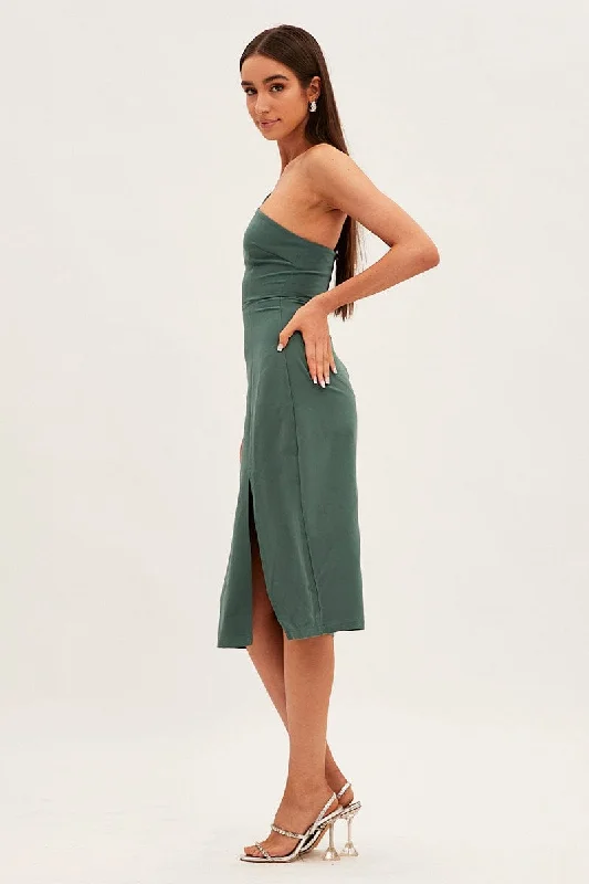 Green Midi Dress Bodycon