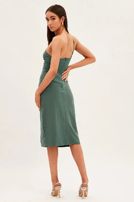 Green Midi Dress Bodycon