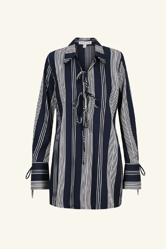 HARLOW SHIRT TIE MINI DRESS