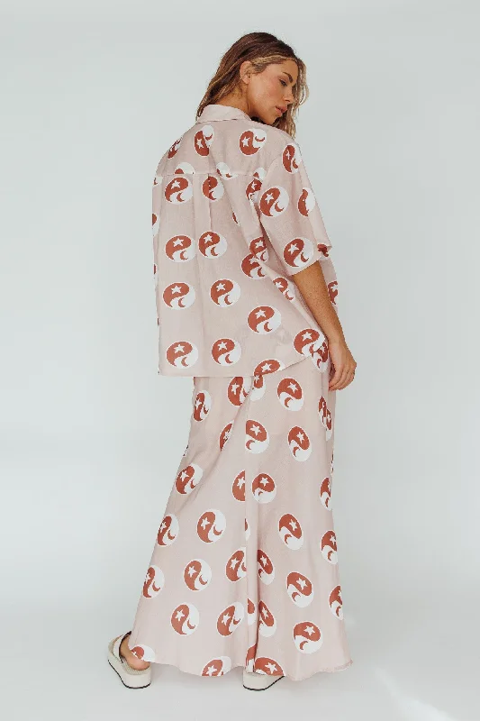 Just A Hunch Maxi Skirt Yin Yang Rose