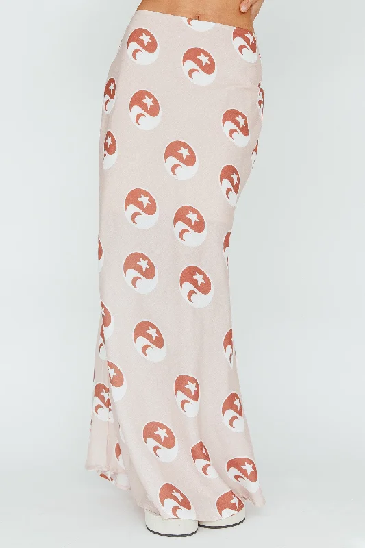 Just A Hunch Maxi Skirt Yin Yang Rose