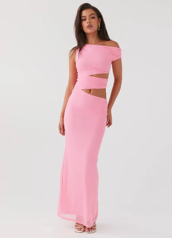 Margot One Shoulder Maxi Dress - Candy