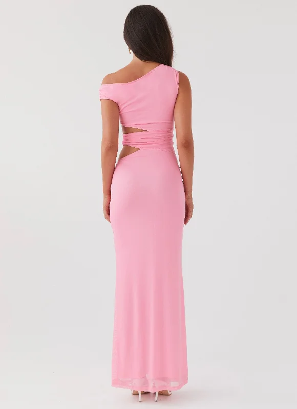 Margot One Shoulder Maxi Dress - Candy