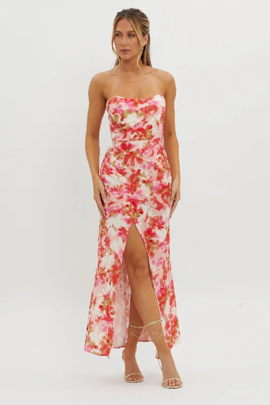 Marianna Twist Back Maxi Dress Pink