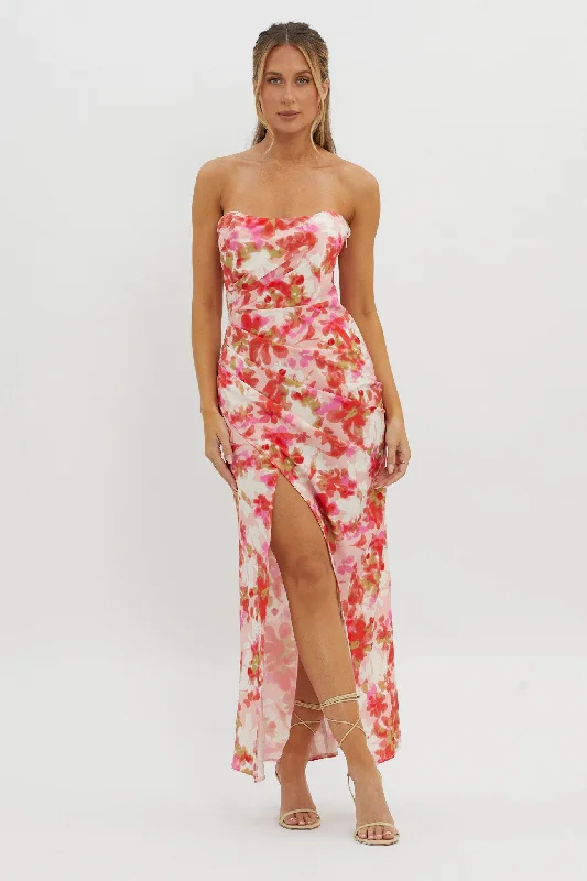 Marianna Twist Back Maxi Dress Pink