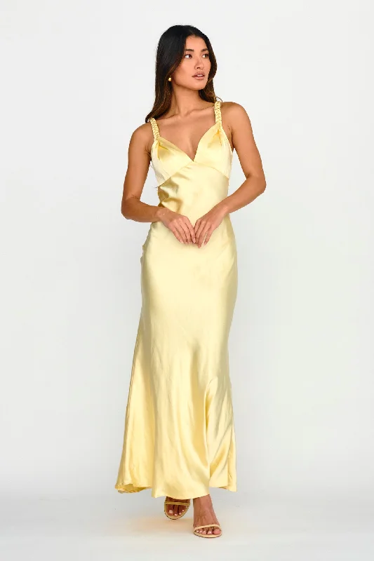 Muraya Braided Strap Maxi Dress Butter