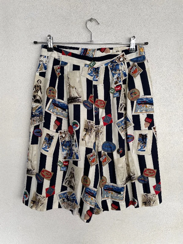 Novelty Print Bermuda Shorts