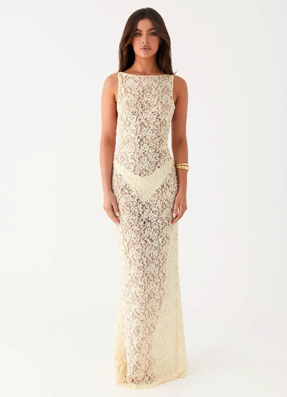 Promised Land Lace Maxi Dress - Ivory