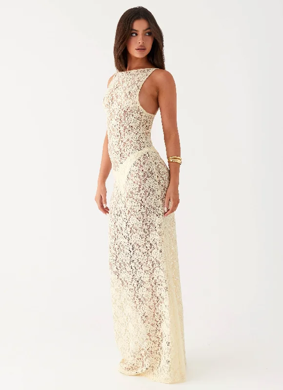 Promised Land Lace Maxi Dress - Ivory