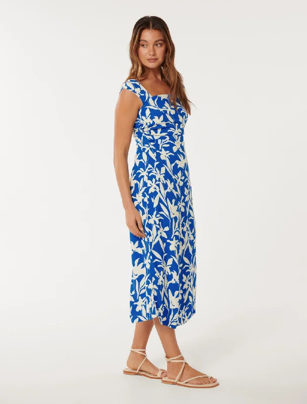 Tasmin Ruched Waist Midi Dress