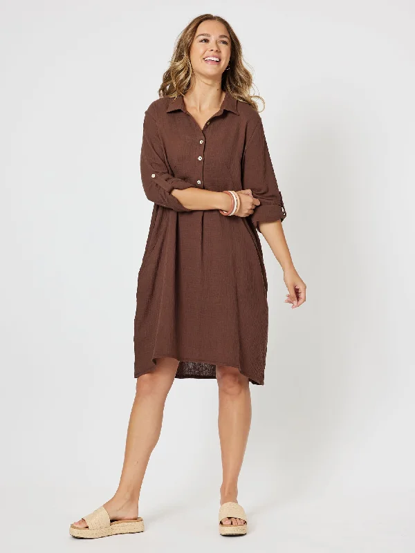 Threadz Byron Dress Choc