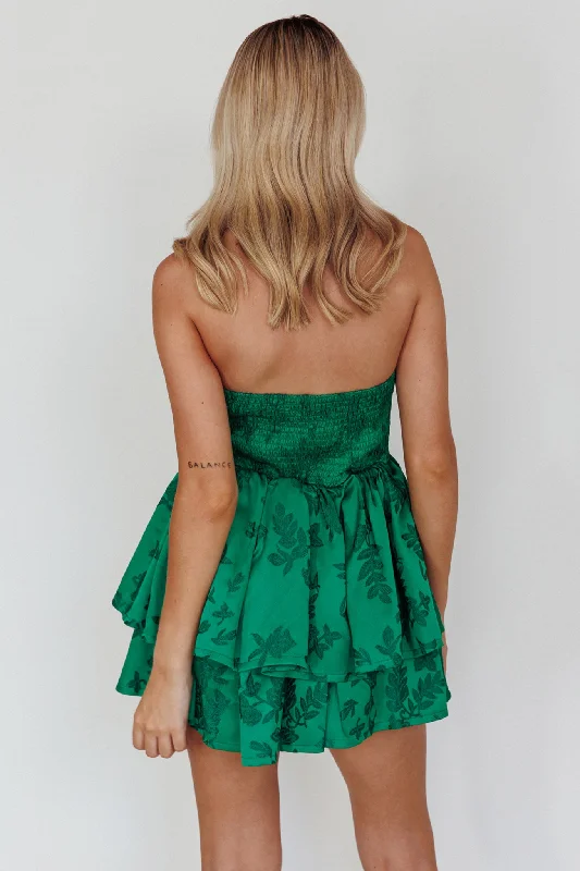 Tylah Keyhole Twist Bust Mini Dress Green